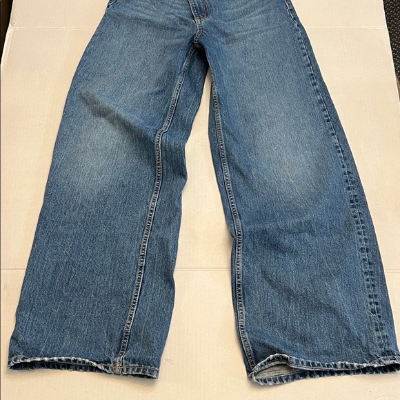 ZARA TRF THE HIGH-WAIST WIDE LEG CROSSOVER JEANS SIZE 4 - Picture 5 of 16